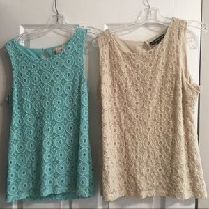 Banana Republic sleeveless shells, fully lined